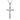 INRI Crucifix Rounded Pendant, front view on white