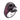 Paint splatter skull ring, front view on white background