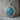 Turquoise Double Concho Pendant, oxidized silver finish