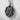 Butterfly Branch Seal Pendant, oxidized silver, studio product photo