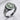 Semicolon Leaf Seal Ring, oxidized silver, angled product photo