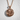 Kneeling Gemini Twins Pendant, rose gold, front view with chain