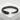 Ouroboros dragon earring, black rhodium, angled front view on stone block