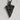 Pizza slice pendant, black rhodium plated, front view
