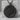 Veni Vidi Vici Pendant, black rhodium, product photo on pedestal
