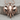 Elephant Head Pendant, rose plated silver, front view on wood