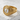 Dragon Eye Signet Ring, gold vermeil, product photo on textured stone