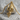 Shiva Trishul Pendant, gold vermeil, product photo on stone
