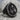 Praying Virgin Mary Ring, black rhodium, angled view on stone