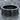 Polynesian Tribal Ring, black rhodium plated, front view on stone