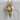 Ivy leaf pendant in gold vermeil, front view on display