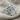 Acanthus Masonic Compass Ring, polished silver, angled view on fabric