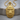 Gorilla Medallion Pendant, gold vermeil, front product photo on wood base