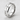 Lightning crack ring, polished silver, angled perspective view
