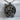Fish and Tree Pendant, black rhodium plated, front studio view