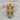 Byzantine Orthodox Crucifix Pendant, gold vermeil, angled product photo