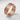 Spider Web Ring, rose gold finish, angled view on white surface
