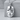 Guy Fawkes Mask Pendant, polished silver, front view