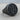 Letter J Floral Signet Ring, black rhodium, product photo on wood