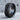 Beaded Fleur-de-lis Cross Ring, black rhodium, angled view on stone