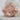 Gym Barbell Plate Pendant, rose gold plated, product photo on stone