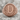 Letter D Signet Ring, rose gold, front view on stone