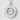 Zen Enso Circle Pendant, polished silver finish, front view