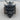 Japanese Oni Demon Mask Pendant, black rhodium finish, front view