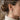Notched Hoop Earring, rose gold, worn on model on ear