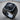 Snarling Wolf Signet Ring, black rhodium plated, angled studio product photo