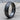 Diagonal Pattern Ring, black rhodium plated, angled product photo