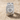 Curb Chain Solitaire Ring, polished silver finish, product view