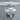 Cat School Pendant, polished silver, front product view on concrete