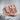 German Eagle Ring, rose gold plated, angled view on stone