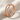 White Topaz Contour Arch Ring, rose gold, angled product view
