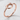 Single Wire Knot Ring, rose gold finish, angled product photo