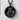 Medieval Knight Coin Pendant, black rhodium plated, front product photo
