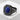 Octagon Lapis Signet Ring, black rhodium finish angled product view