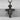 San Damiano Icon Cross Pendant in black rhodium, front product photo