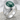 Malachite Tree of Life Shoulder Ring, polished silver product photo