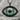 Evil Eye Night Halo Pendant, black rhodium, front product photo
