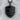 Joshua 1:9 Shield Pendant, black rhodium finish, angled product photo