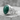 Four Leaf Malachite Ring, polished silver, angled product photo