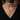 Zulfikar Shield Relief Pendant, rose gold, worn on model neck