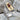 Garnet Cathedral Keyhole Ring, two-tone finish product photo