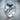 Malachite Fenrir Ring, polished silver, front angled view
