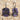 Pansy Veined Petal Earring, black rhodium, product view