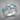 Sailor Knot Enamel Ring, polished silver, angled product photo