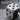 Dice Five Pips Cufflink, oxidized, close-up view