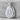 Lucky 13 Pebble Pendant in polished silver, front product photo